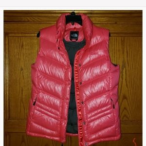 North Face Hot pink down vest Large